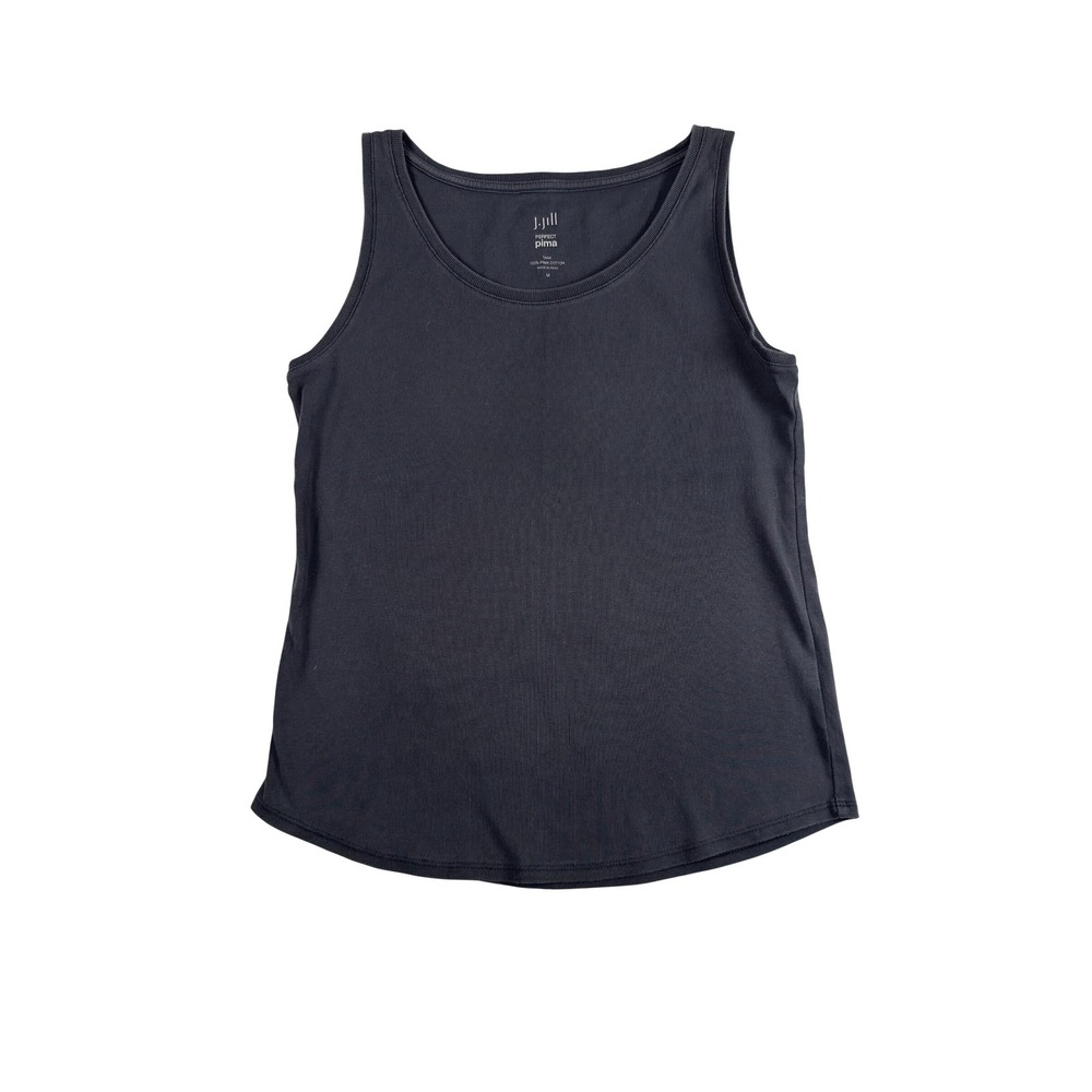 J.Jill Perfect Pima Cotton Black Tank Womens Size M